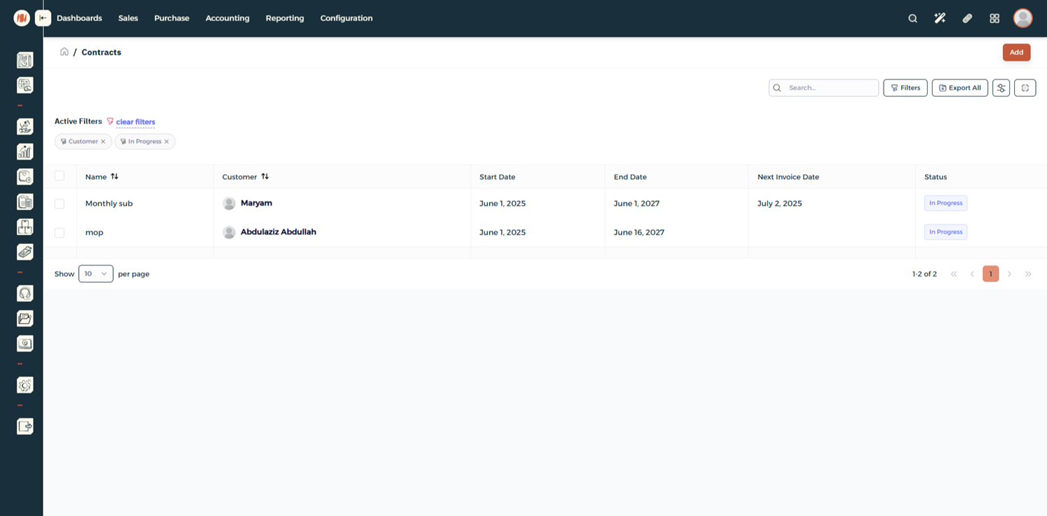 Step 2 - Add New Contract